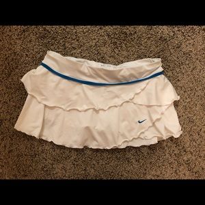 White & Blue Nike Dri Fit Tennis Skirt / Skort